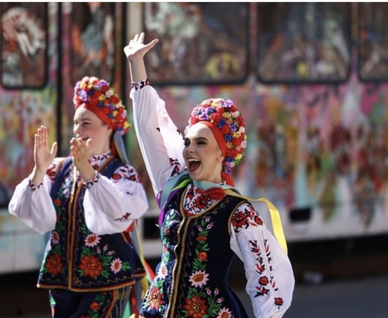 CBC News: The National -#TheMoment -  A display of resilience from Alberta's Ukrainian community during the Calgary Stampede Parade